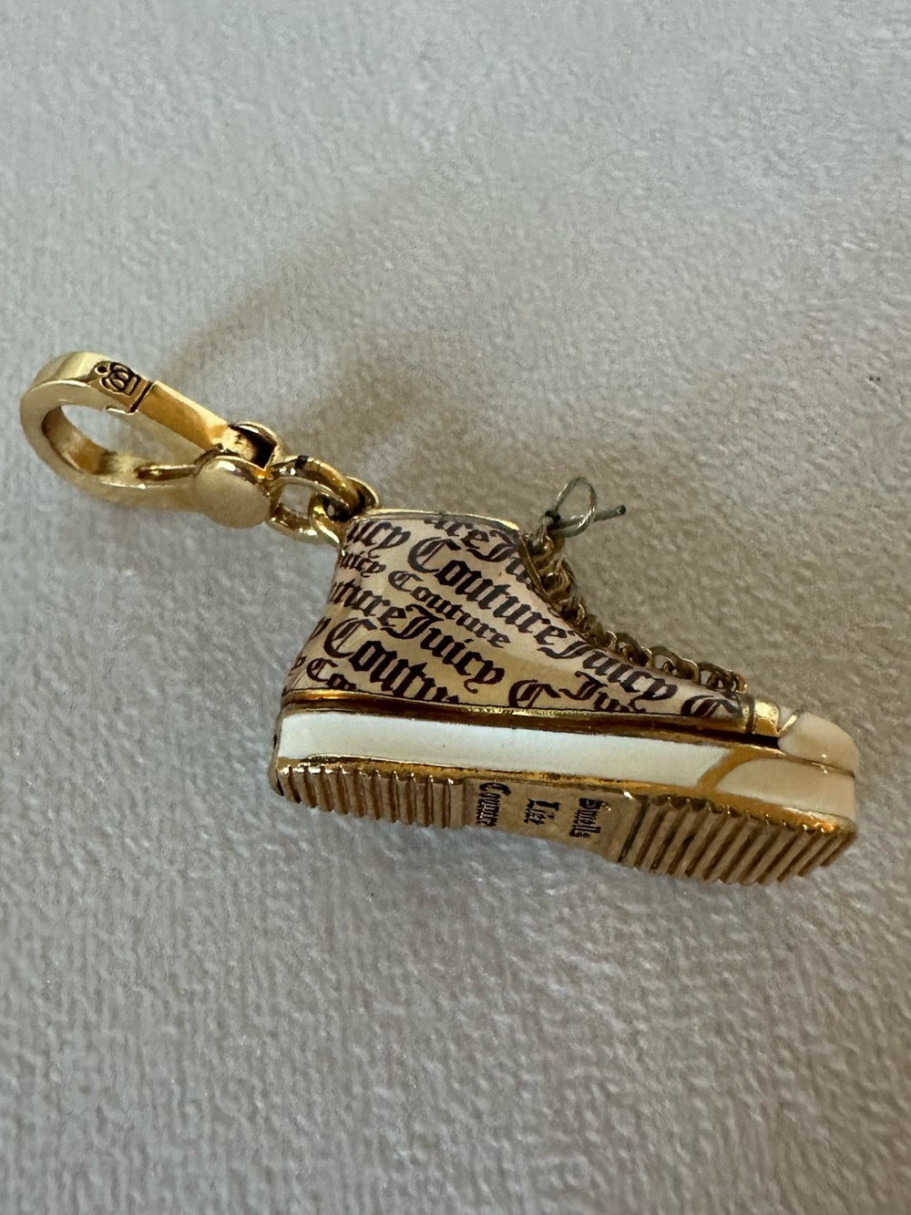 Vintage HTF Juicy Couture Y2K Monogram High Top Sneaker Charm WJRU1898